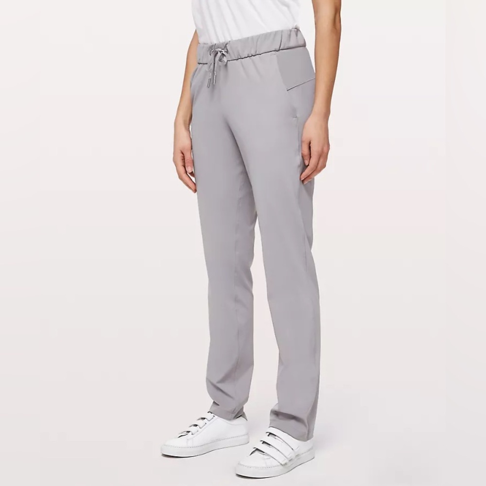 Lululemon On The Fly Pant High Rise Full Length 31” Silverscreen Size 8